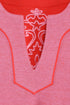 Reversible long dress in cotton blend jacquard